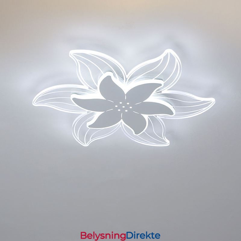 Elegant Blomsterlampe Med Innfelt Takmontering Unik Dekorativ Belysning