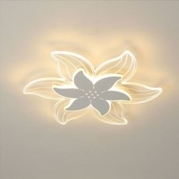 Elegant Blomsterlampe Med Innfelt Takmontering Unik Dekorativ Belysning
