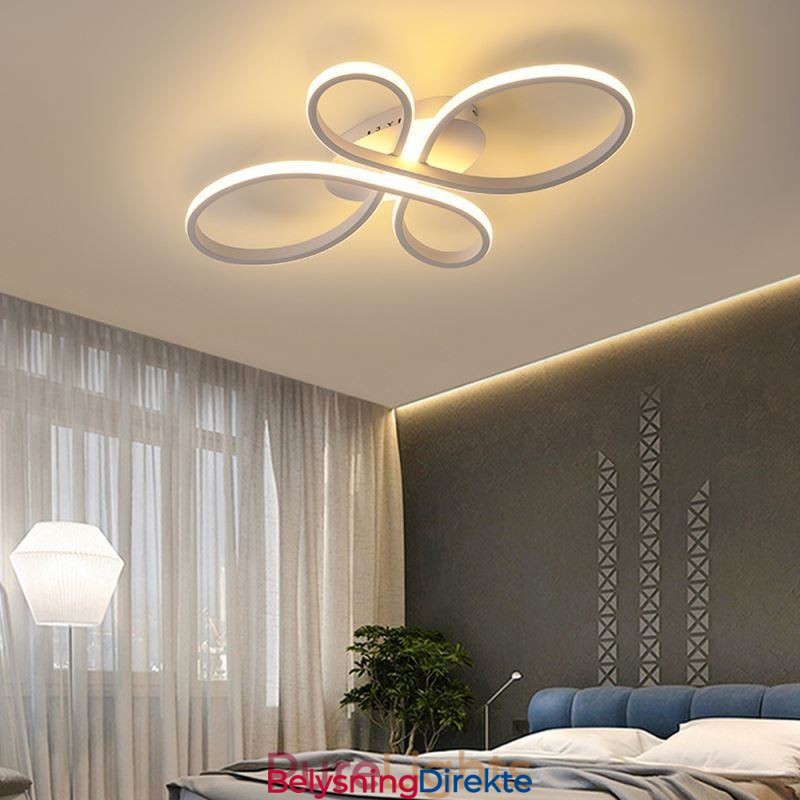 Moderne, Innfelt Taklampe Med Blomsterdesign, Dekorativ Belysning