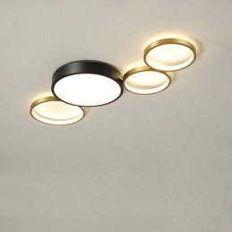 Rings Innfelt Taklampe Unik Svart + Gull Lampeskjermbelysning