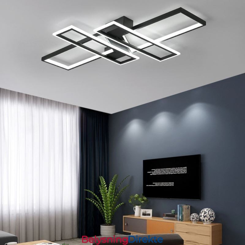 4-Lyss Innfelt Taklampe Moderne Geometrisk Lineær Dekorativ Lampe