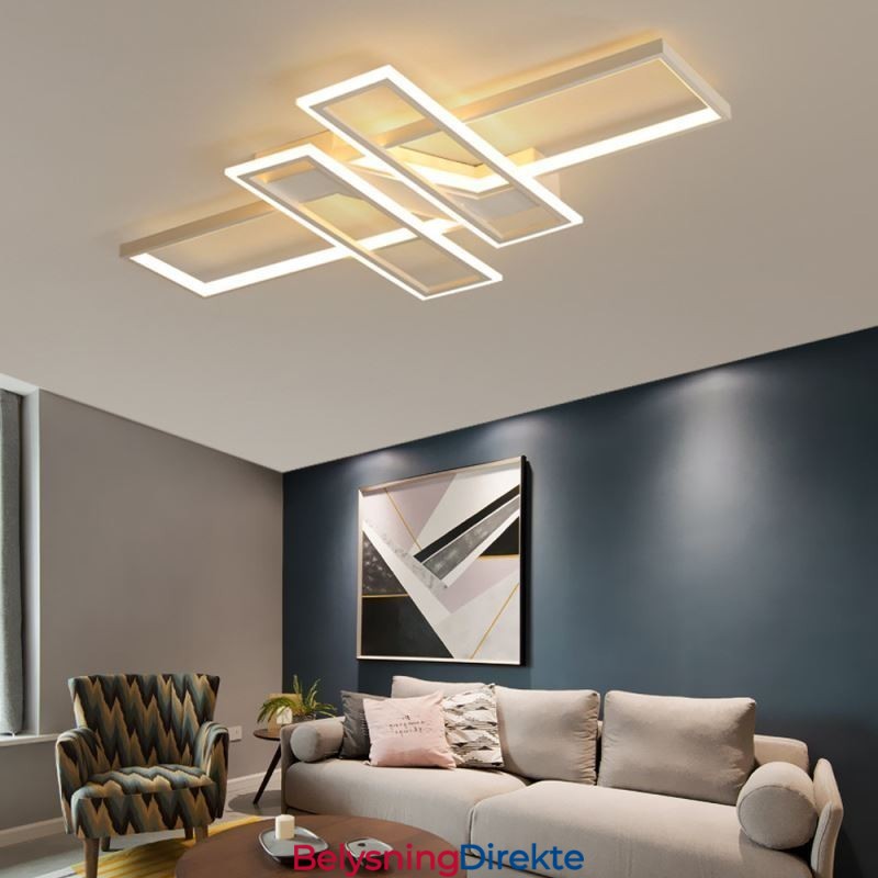 4-Lyss Innfelt Taklampe Moderne Geometrisk Lineær Dekorativ Lampe