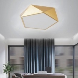 Gull Geometrisk Innfelt Akryl Taklampe