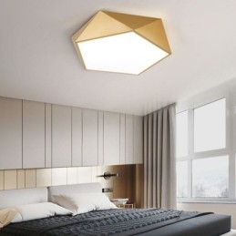 Gull Geometrisk Innfelt Akryl Taklampe