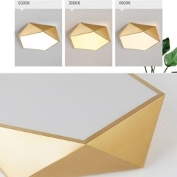 Gull Geometrisk Innfelt Akryl Taklampe