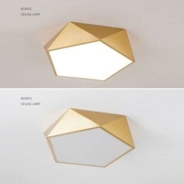 Gull Geometrisk Innfelt Akryl Taklampe