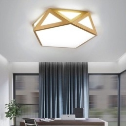 Gull Geometrisk Innfelt Akryl Taklampe