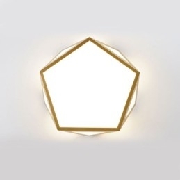 Gull Geometrisk Innfelt Akryl Taklampe