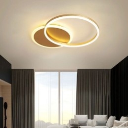 Moderne, Innfelt, Rund, Gullfarget Taklampe