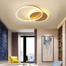 Moderne, Innfelt, Rund, Gullfarget Taklampe