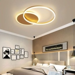 Moderne, Innfelt, Rund, Gullfarget Taklampe