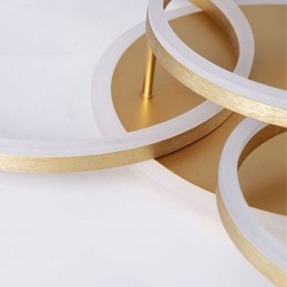 Moderne, Innfelt, Rund, Gullfarget Taklampe