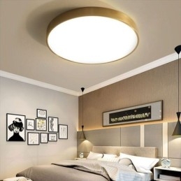 Rund, Innfelt, Moderne, Gyllen Akryl Taklampe