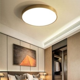 Rund, Innfelt, Moderne, Gyllen Akryl Taklampe