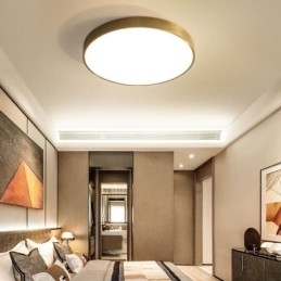 Rund, Innfelt, Moderne, Gyllen Akryl Taklampe