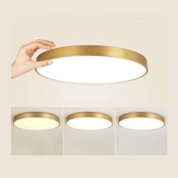 Rund, Innfelt, Moderne, Gyllen Akryl Taklampe