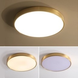 Rund, Innfelt, Moderne, Gyllen Akryl Taklampe