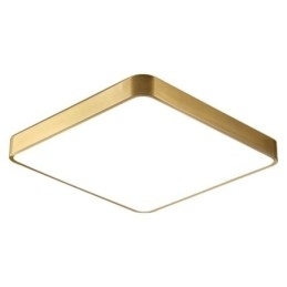 Minimalistisk Akryl Firkantet Gullfarget Taklampe I Innfelt Form