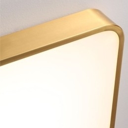 Minimalistisk Akryl Firkantet Gullfarget Taklampe I Innfelt Form