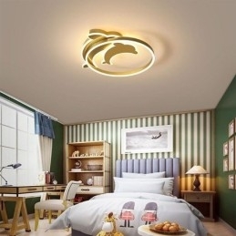 Gullfarget Dolphin Taklampe Med Innfelt Takmontering