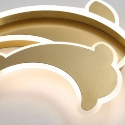 Gullfarget Dolphin Taklampe Med Innfelt Takmontering