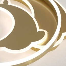 Gullfarget Dolphin Taklampe Med Innfelt Takmontering