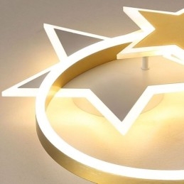 Stjerne Innfelt Taklampe I Akryl Med Dobbel Stjernelampe