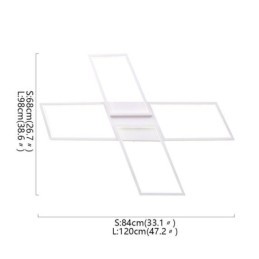 X-Formet, Innfelt Minimalistisk Akryl Taklampe