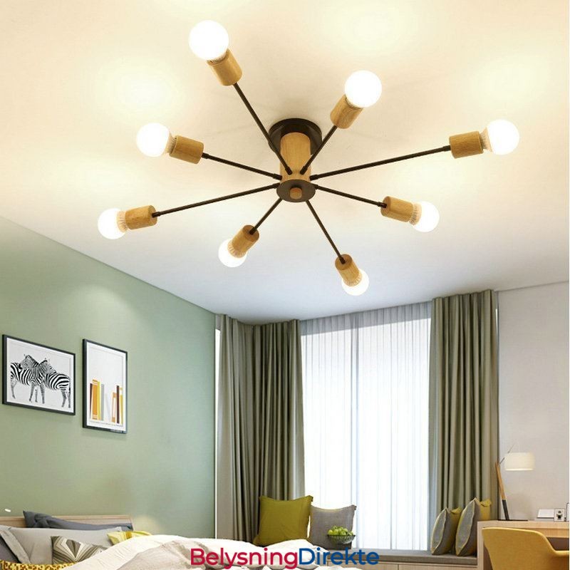 Moderne Magic Beans Innfelt Lysekrone Med Gren I Tre