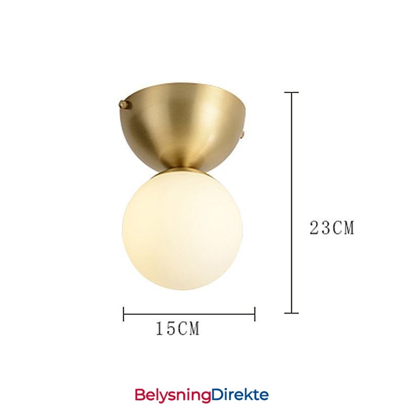 Nordisk Messing Mini Innfelt Taklampe For Foajebelysning