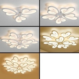 Moderne, Enkel, Innfelt Taklampe I Akryl, Kronbladformet