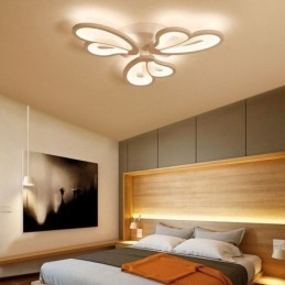 Moderne, Enkel, Innfelt Taklampe I Akryl, Kronbladformet