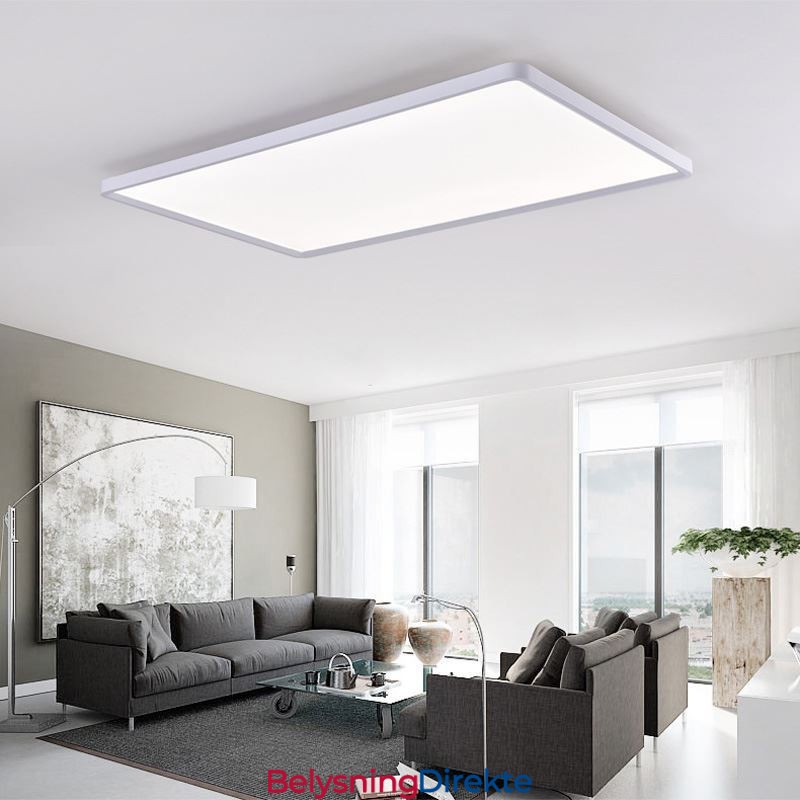 Nordisk Panellampe, Innfelt, Supertynn Lampe, Hvit Taklampe