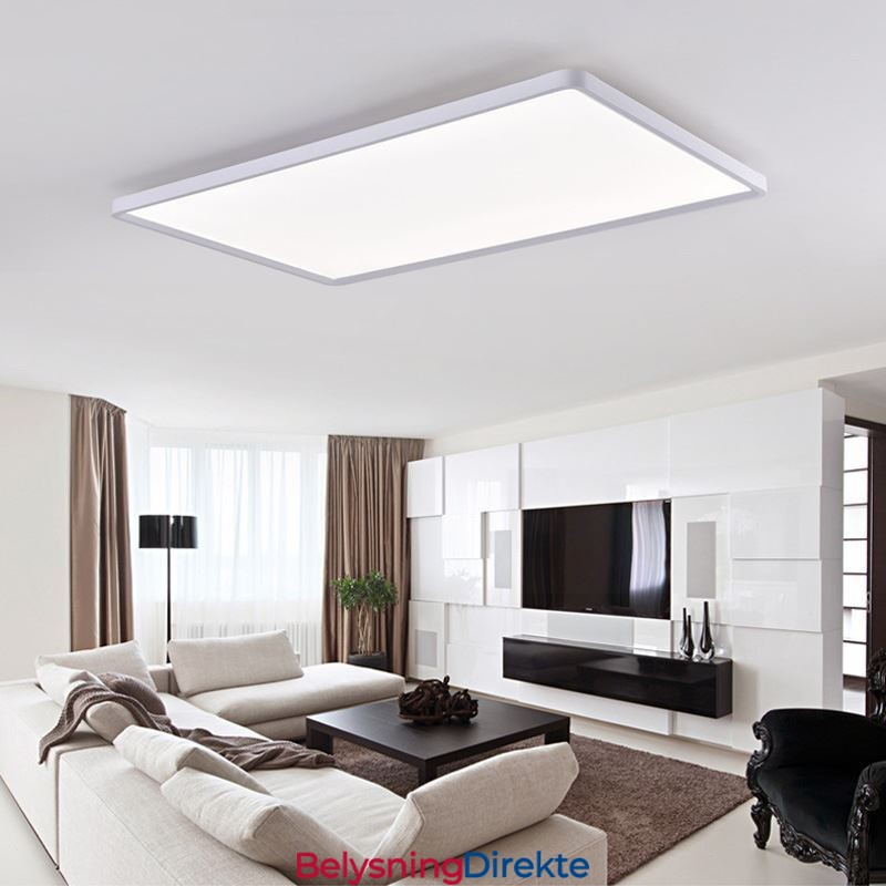 Nordisk Panellampe, Innfelt, Supertynn Lampe, Hvit Taklampe