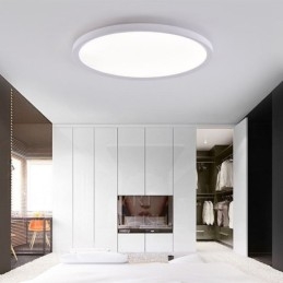 Nordisk Rund, Innfelt, Supertynn Taklampe I Aluminium, Rund Lampebelysning