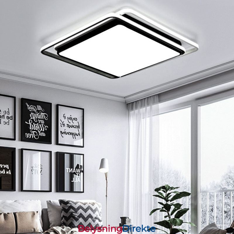 Moderne, Enkel, Innfelt, Geometrisk Taklampe, Firkantet Rammelampe