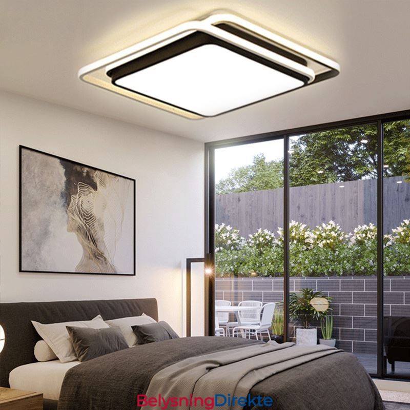 Moderne, Enkel, Innfelt, Geometrisk Taklampe, Firkantet Rammelampe