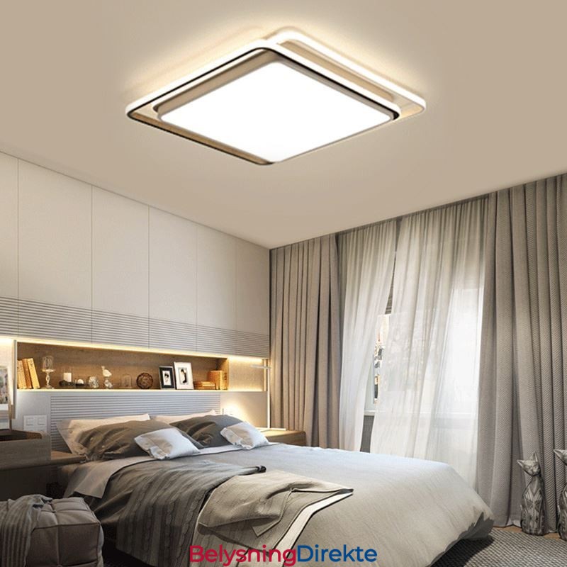 Moderne, Enkel, Innfelt, Geometrisk Taklampe, Firkantet Rammelampe
