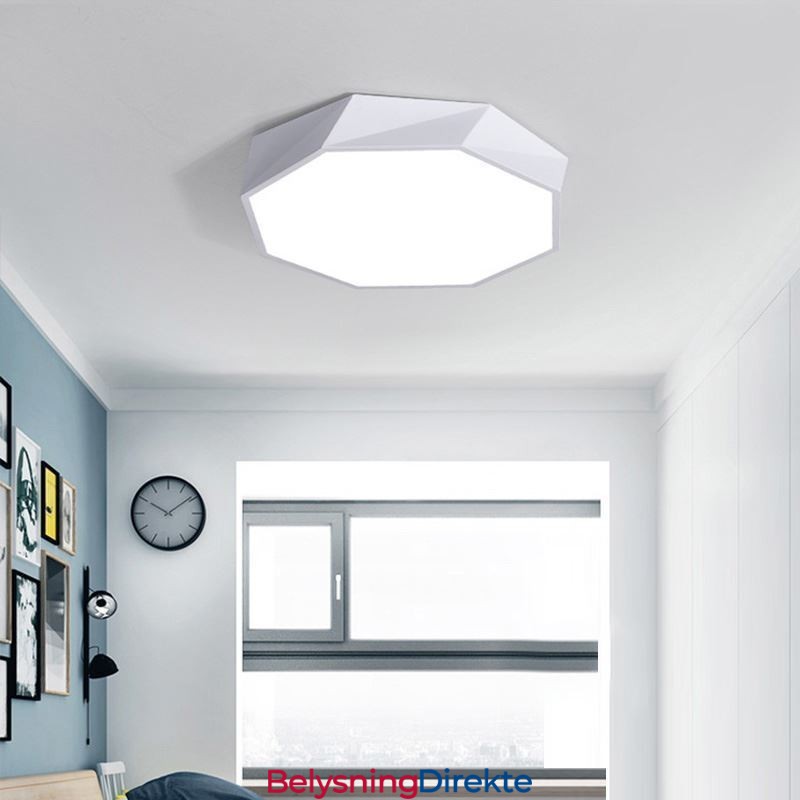 Moderne, Innfelt Taklampe Med Spesialdesign Og Åttekantet Design, Ultratynn Lampe