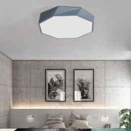 Moderne, Innfelt Taklampe Med Spesialdesign Og Åttekantet Design, Ultratynn Lampe