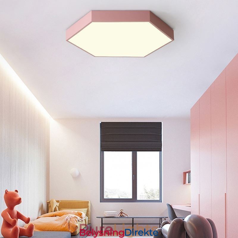Moderne Enkel, Innfelt Sekskantet Taklampe