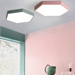 Moderne Enkel, Innfelt Sekskantet Taklampe