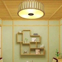 Stor, Innfelt Kinesisk, Kreativ Taklampe I Bambus For Barn