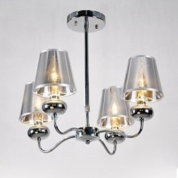 Imummodern Moderne Mini-Style Galvanisert Metall Lysekrone Pendellampe Innfelt Montering Spisestue