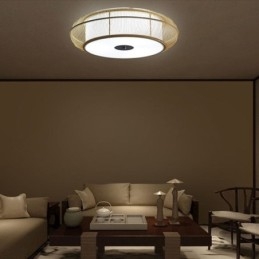 Kinesisk Spesial Bambus Innfelt Kreativ Japansk Rund Taklampe