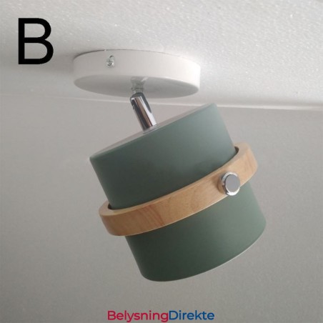 Rund Macaron Spotlight Kromatisk Taklampe (Enkelt Lys)