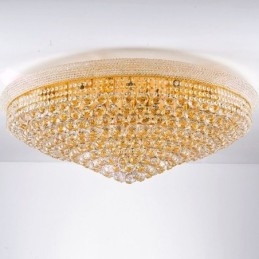 Europeisk Innfelt Lampe Luksuriøs Krystalltaklampe