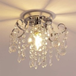 Moderne Minimalistisk Innfelt Taklampe I Krystall