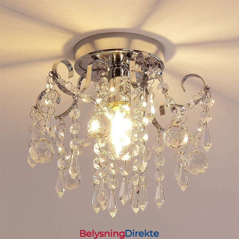 Moderne Minimalistisk Innfelt Taklampe I Krystall