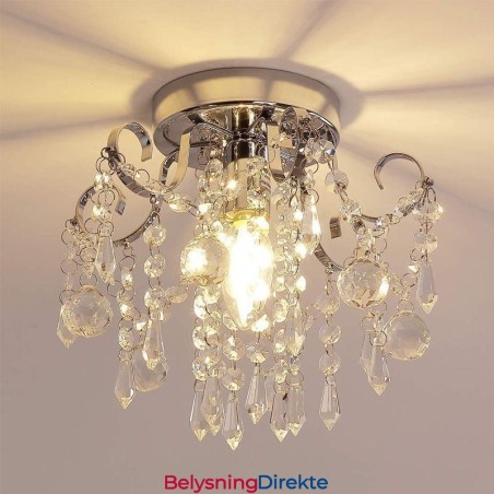 Moderne Minimalistisk Innfelt Taklampe I Krystall